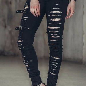 Devil Fashion ripped jeans